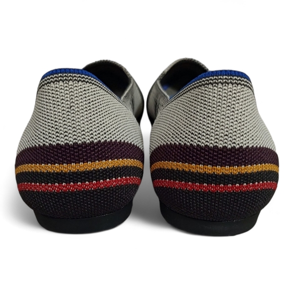 NEW Rothy's The Point Inverse Stripe Gray & Multicolor Flats Women's Size 10.5 - Picture 8 of 11